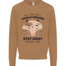Do I Look Like a People Person Funny Cat Mens Sweatshirt Jumper Caramel Latte