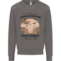 Do I Look Like a People Person Funny Cat Mens Sweatshirt Jumper Charcoal