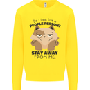 Do I Look Like a People Person Funny Cat Mens Sweatshirt Jumper Yellow