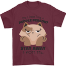 Do I Look Like a People Person Funny Cat Mens T-Shirt Cotton Gildan Maroon