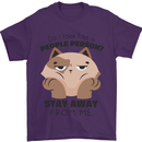 Do I Look Like a People Person Funny Cat Mens T-Shirt Cotton Gildan Purple