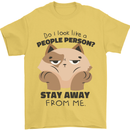 Do I Look Like a People Person Funny Cat Mens T-Shirt Cotton Gildan Yellow