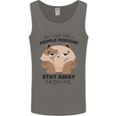 Do I Look Like a People Person Funny Cat Mens Vest Tank Top Charcoal
