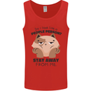 Do I Look Like a People Person Funny Cat Mens Vest Tank Top Red