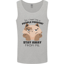 Do I Look Like a People Person Funny Cat Mens Vest Tank Top Sports Grey