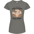 Do I Look Like a People Person Funny Cat Womens Petite Cut T-Shirt Charcoal