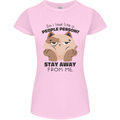 Do I Look Like a People Person Funny Cat Womens Petite Cut T-Shirt Light Pink