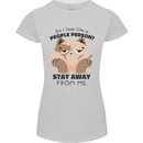 Do I Look Like a People Person Funny Cat Womens Petite Cut T-Shirt Sports Grey