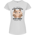 Do I Look Like a People Person Funny Cat Womens Petite Cut T-Shirt White