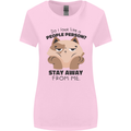 Do I Look Like a People Person Funny Cat Womens Wider Cut T-Shirt Light Pink