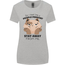 Do I Look Like a People Person Funny Cat Womens Wider Cut T-Shirt Sports Grey