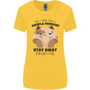 Do I Look Like a People Person Funny Cat Womens Wider Cut T-Shirt Yellow