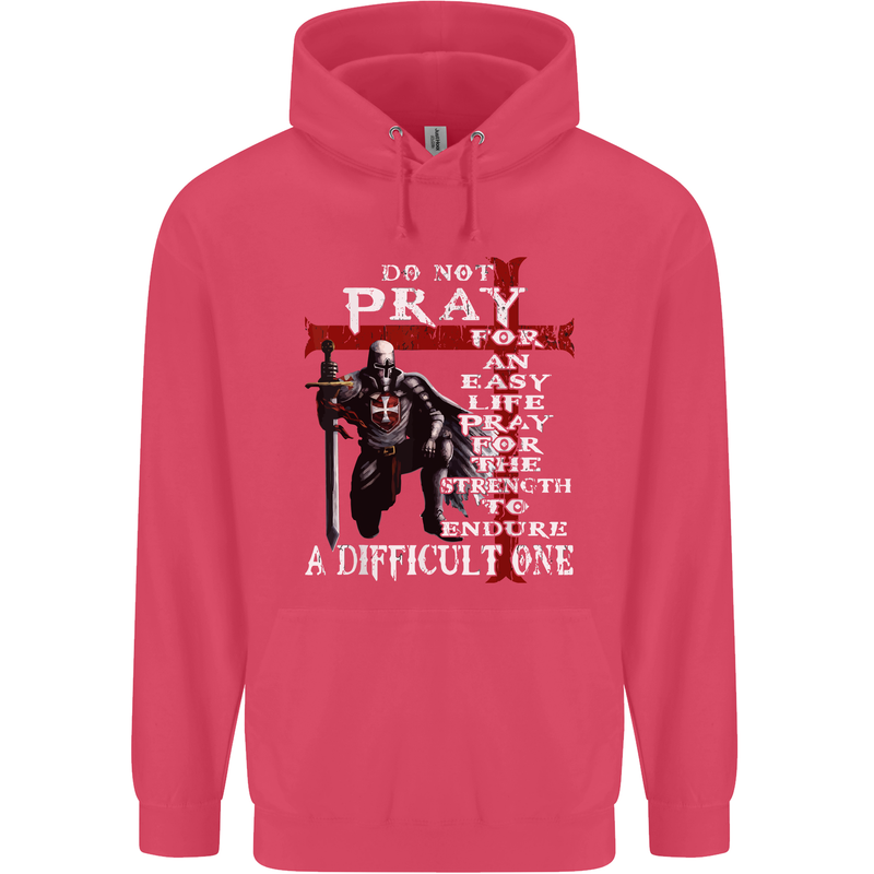 Do Not Pray Knights Templar St Georges Day Childrens Kids Hoodie Heliconia