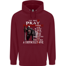 Do Not Pray Knights Templar St Georges Day Childrens Kids Hoodie Maroon