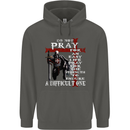 Do Not Pray Knights Templar St Georges Day Childrens Kids Hoodie Storm Grey