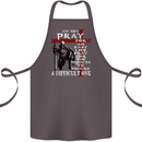 Do Not Pray Knights Templar St Georges Day Cotton Apron 100% Organic Dark Grey
