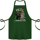 Do Not Pray Knights Templar St Georges Day Cotton Apron 100% Organic Forest Green