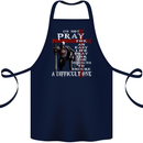 Do Not Pray Knights Templar St Georges Day Cotton Apron 100% Organic Navy Blue