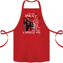 Do Not Pray Knights Templar St Georges Day Cotton Apron 100% Organic Red