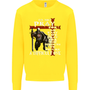 Do Not Pray Knights Templar St Georges Day Kids Sweatshirt Jumper Yellow
