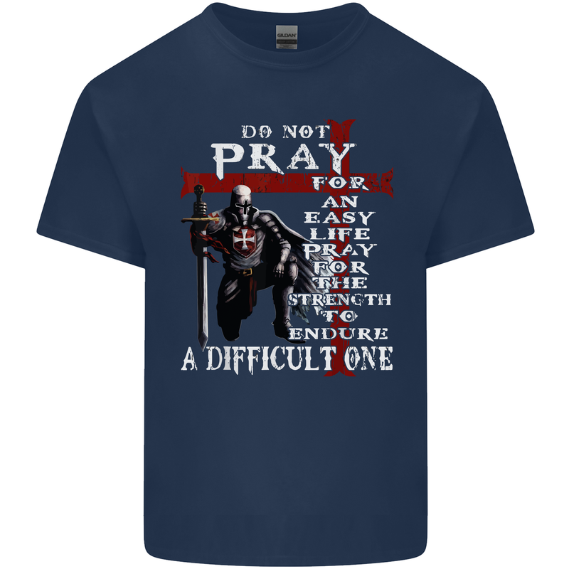 Do Not Pray Knights Templar St Georges Day Kids T-Shirt Childrens Navy Blue
