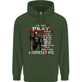 Do Not Pray Knights Templar St Georges Day Mens 80% Cotton Hoodie Forest Green