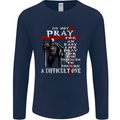 Do Not Pray Knights Templar St Georges Day Mens Long Sleeve T-Shirt Navy Blue