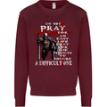 Do Not Pray Knights Templar St Georges Day Mens Sweatshirt Jumper Maroon