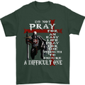 Do Not Pray Knights Templar St Georges Day Mens T-Shirt Cotton Gildan Forest Green