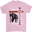 Do Not Pray Knights Templar St Georges Day Mens T-Shirt Cotton Gildan Light Pink