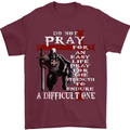 Do Not Pray Knights Templar St Georges Day Mens T-Shirt Cotton Gildan Maroon