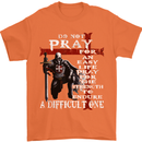 Do Not Pray Knights Templar St Georges Day Mens T-Shirt Cotton Gildan Orange