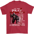 Do Not Pray Knights Templar St Georges Day Mens T-Shirt Cotton Gildan Red
