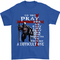 Do Not Pray Knights Templar St Georges Day Mens T-Shirt Cotton Gildan Royal Blue