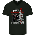 Do Not Pray Knights Templar St Georges Day Mens V-Neck Cotton T-Shirt Black