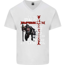 Do Not Pray Knights Templar St Georges Day Mens V-Neck Cotton T-Shirt White