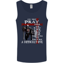 Do Not Pray Knights Templar St Georges Day Mens Vest Tank Top Navy Blue
