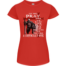Do Not Pray Knights Templar St Georges Day Womens Petite Cut T-Shirt Red