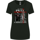Do Not Pray Knights Templar St Georges Day Womens Wider Cut T-Shirt Black