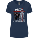 Do Not Pray Knights Templar St Georges Day Womens Wider Cut T-Shirt Navy Blue