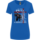 Do Not Pray Knights Templar St Georges Day Womens Wider Cut T-Shirt Royal Blue