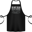 Do Not Read the Next Sentence Offensive Cotton Apron 100% Organic Black