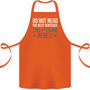 Do Not Read the Next Sentence Offensive Cotton Apron 100% Organic Orange