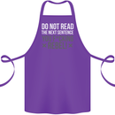 Do Not Read the Next Sentence Offensive Cotton Apron 100% Organic Purple