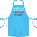 Do Not Read the Next Sentence Offensive Cotton Apron 100% Organic Turquoise