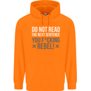Do Not Read the Next Sentence Offensive Mens 80% Cotton Hoodie Orange