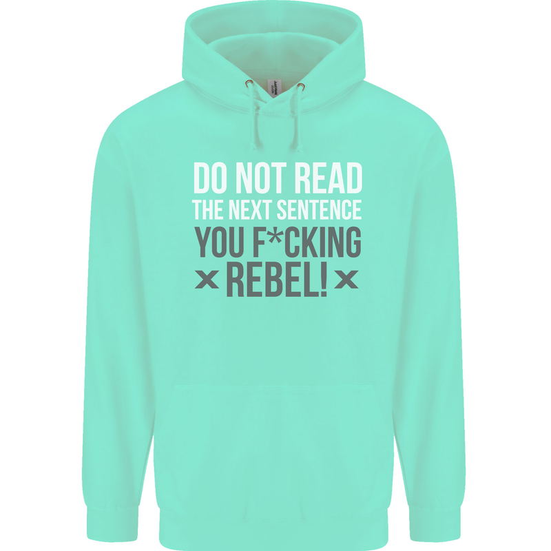 Do Not Read the Next Sentence Offensive Mens 80% Cotton Hoodie Peppermint