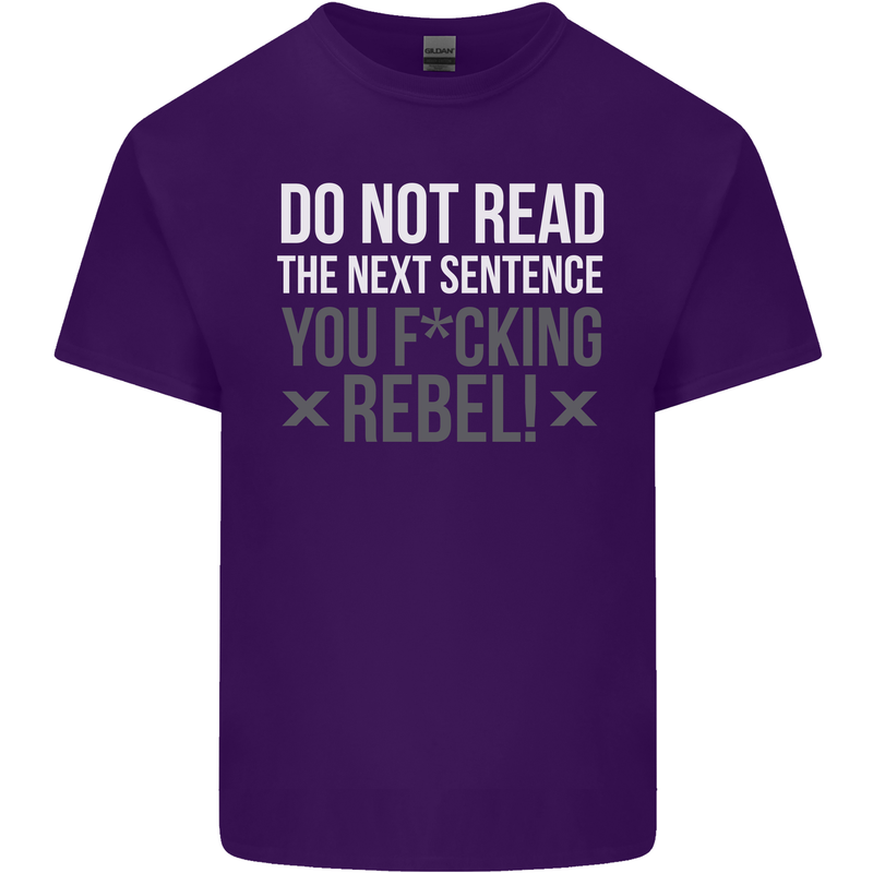 Do Not Read the Next Sentence Offensive Mens Cotton T-Shirt Tee Top Purple