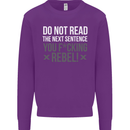 Do Not Read the Next Sentence Offensive Mens Sweatshirt Jumper Purple