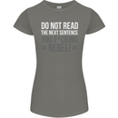 Do Not Read the Next Sentence Offensive Womens Petite Cut T-Shirt Charcoal
